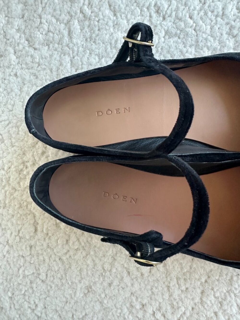 Doen Black Velvet Mary Jane Size 40/10 - Picture 4 of 5